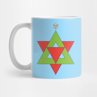 Star of David Christmas Tree Mug